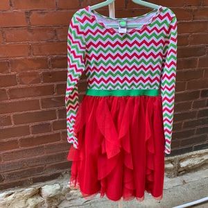 Chevron and Tule Christmas Dress size 10